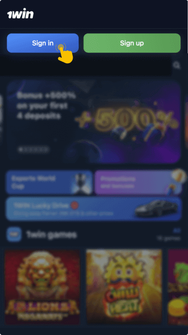 Press the Login button