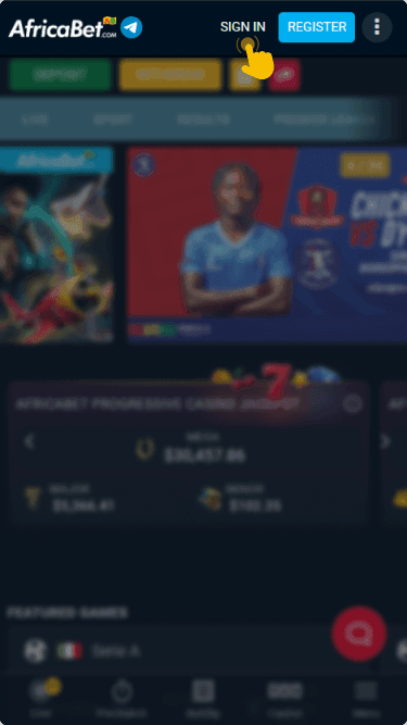 Tap the “Sign In” button