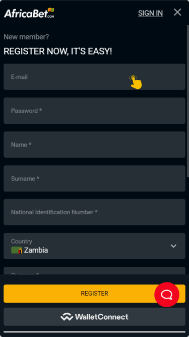 Register a new account