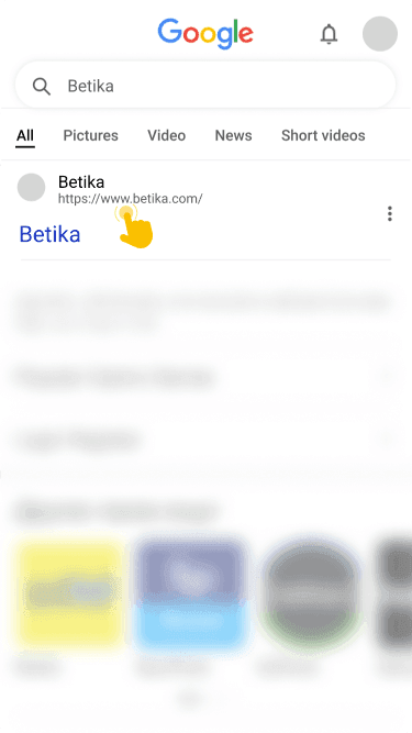 Go To The Betika Website Or Follow Our Link