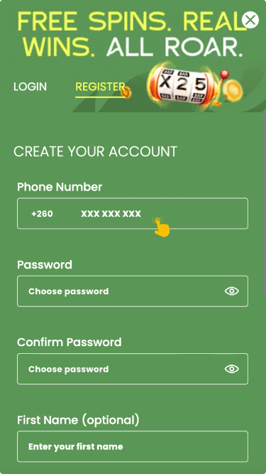 Create a new account and verify it