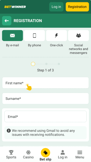 Create a new account and verify it