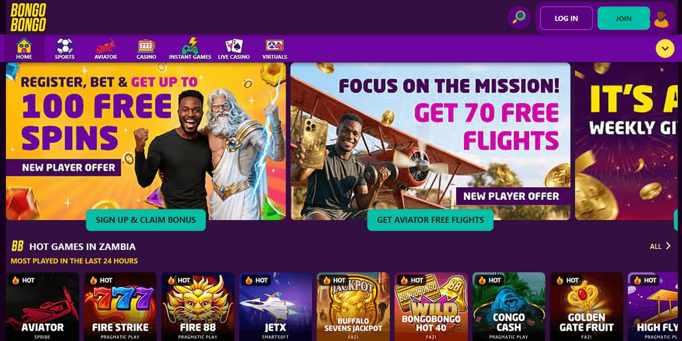 BongoBongo Zambia Site