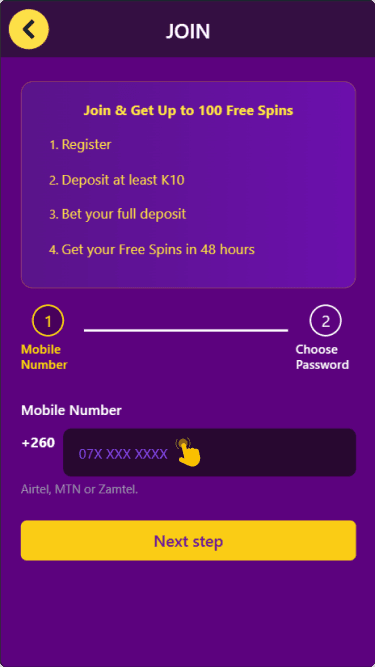 Register a new account