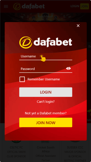 Input your registered username and password