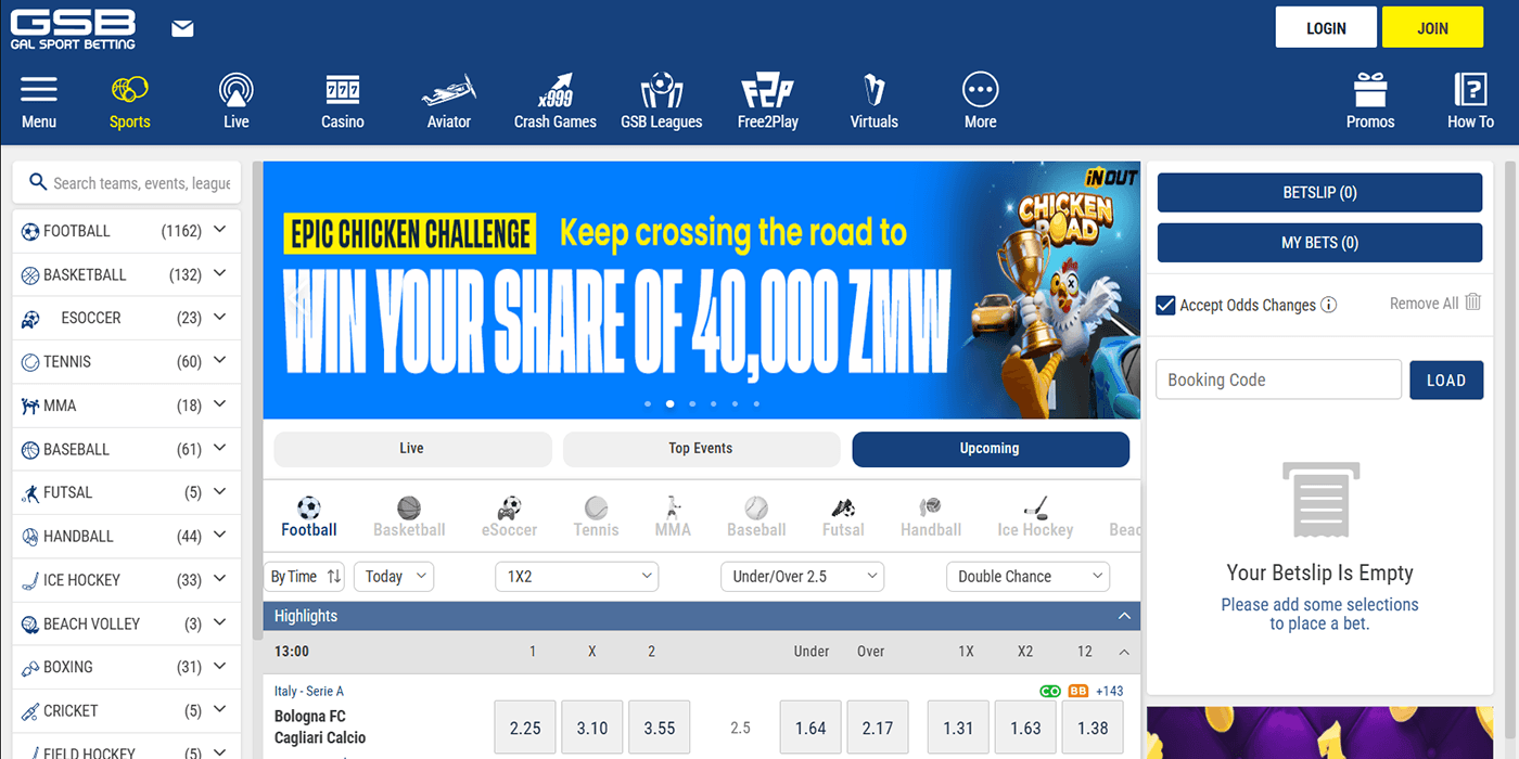 Gal Sport Betting Zambia Site