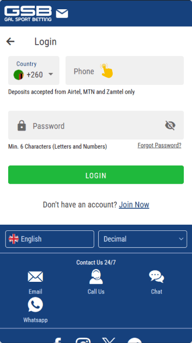 Enter your login details