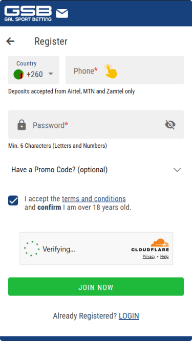 Register a new account