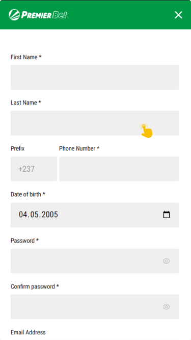 Register An Account Register An Account