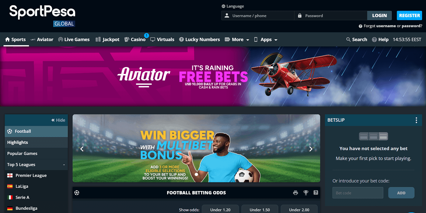 Sportpesa Zambia Site