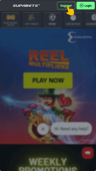 Locate the "Register!" button