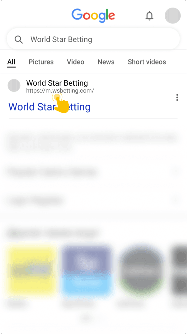 Open the official World Star Betting website