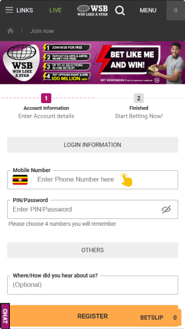 Create a new account